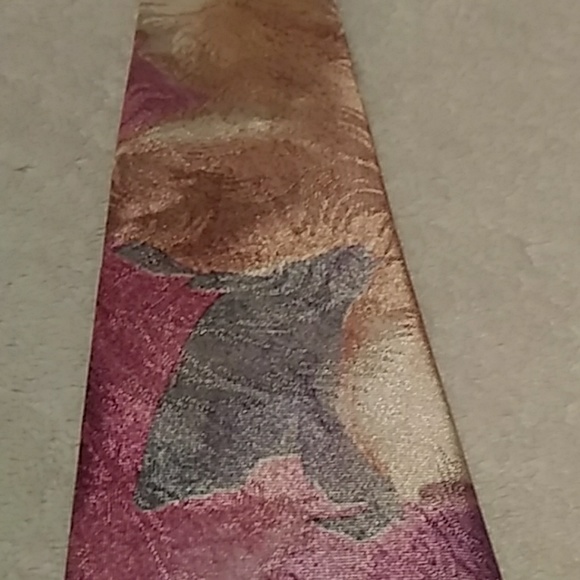 2/$10 Tex Tan Tie l Watercolor Tie l Mens Tie - Picture 3 of 6